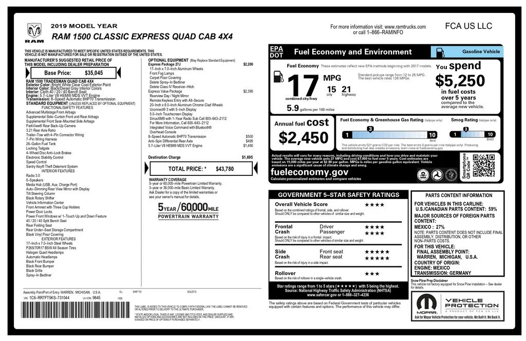 Used 2019 White Ram Express image 3