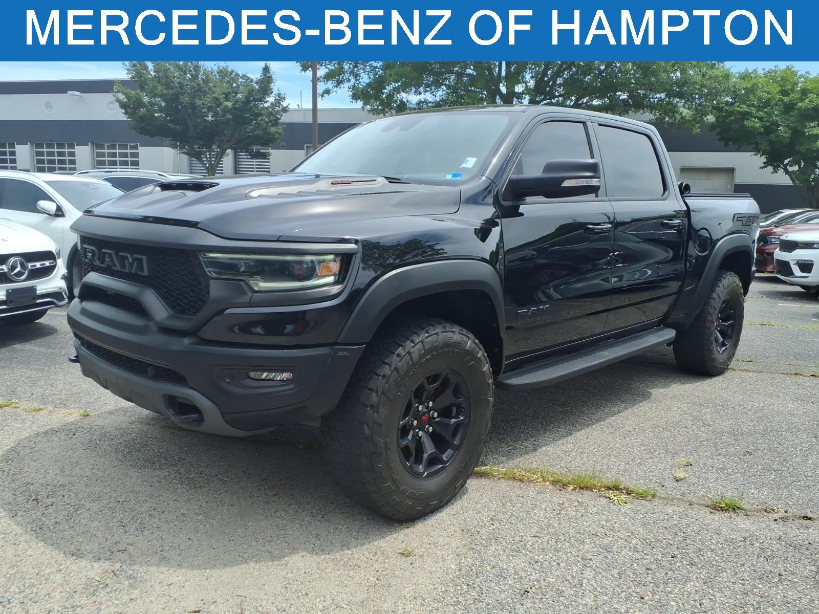 Used 2021 Diamond Black Crystal Pearlcoat Ram TRX image 1