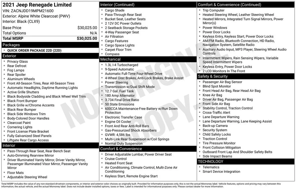 Used 2021 White Jeep Limited image 17