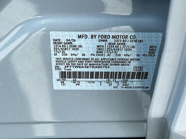 New 2026 Space White Metallic Ford XL image 32