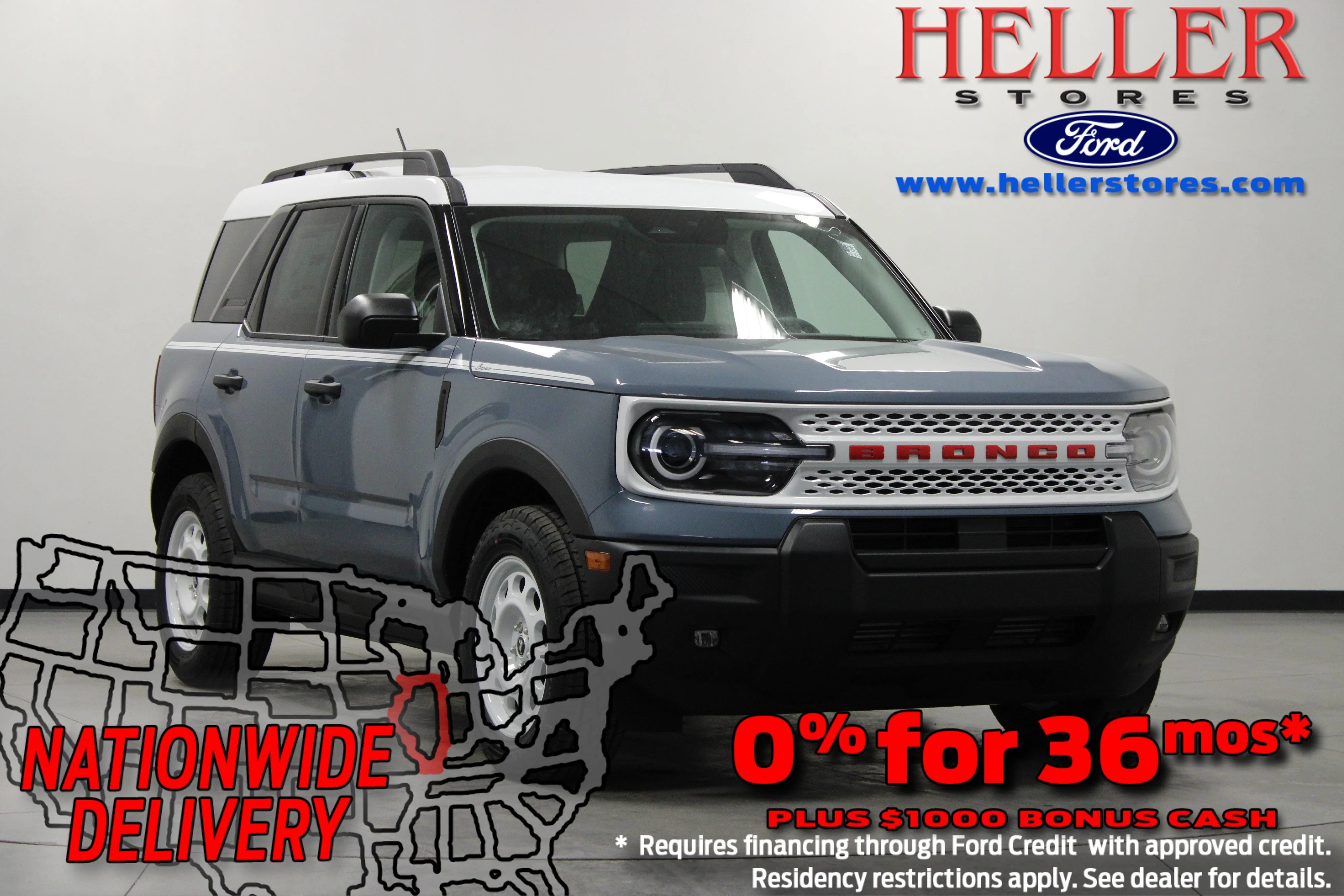 New 2025 Azure Gray Metallic Tri-Coat Ford Heritage image 1