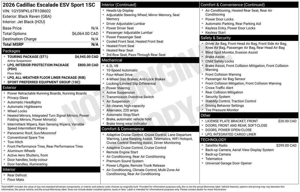 2026 Cadillac Escalade ESV Sport - Photo 65