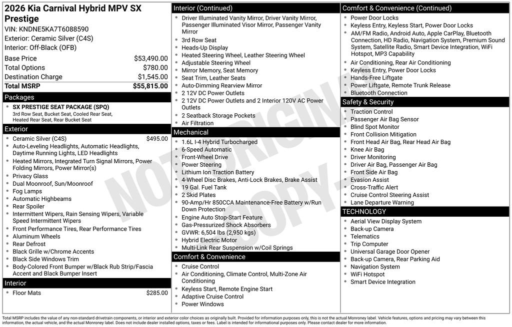 2026 Kia Carnival SX Prestige - Photo 6