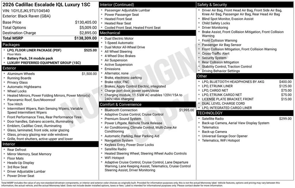 2026 Cadillac Escalade IQL Luxury - Photo 57