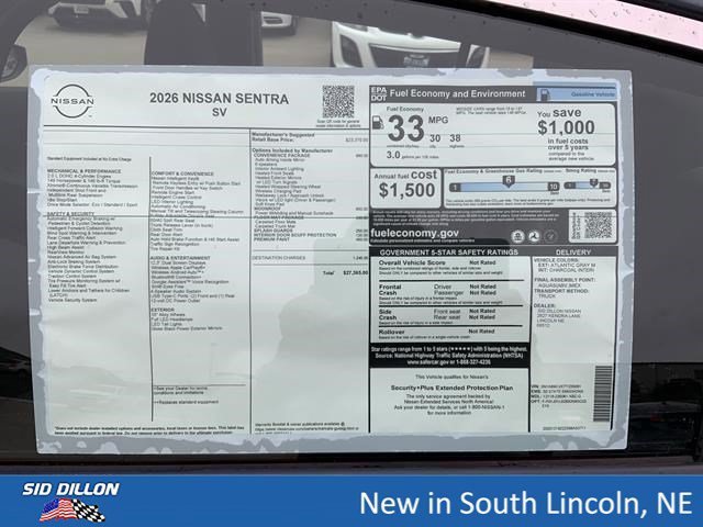 New 2026 Atlantic Gray Metallic Nissan SV image 13