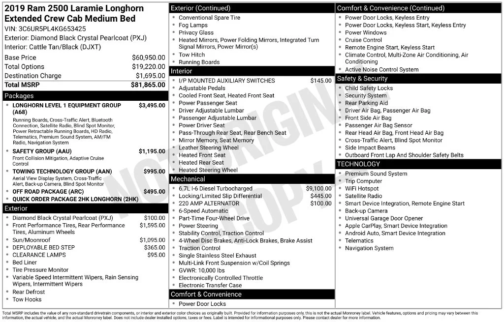 Used 2019 Black Ram Laramie Longhorn image 22