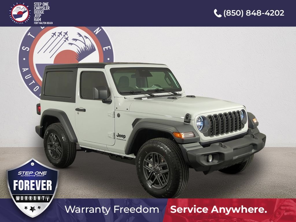 New 2026 Bright White Clear-Coat Exterior Paint Jeep Sport S image 1