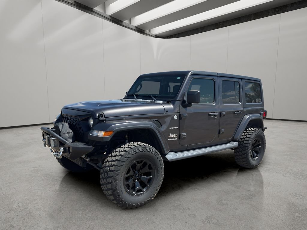 Used 2020 Granite Crystal Metallic Clearcoat Jeep Sahara image 1