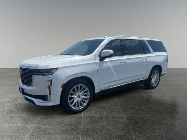 Used 2021 CRYSTAL WHITE TRICOAT Cadillac Premium Luxury image 1