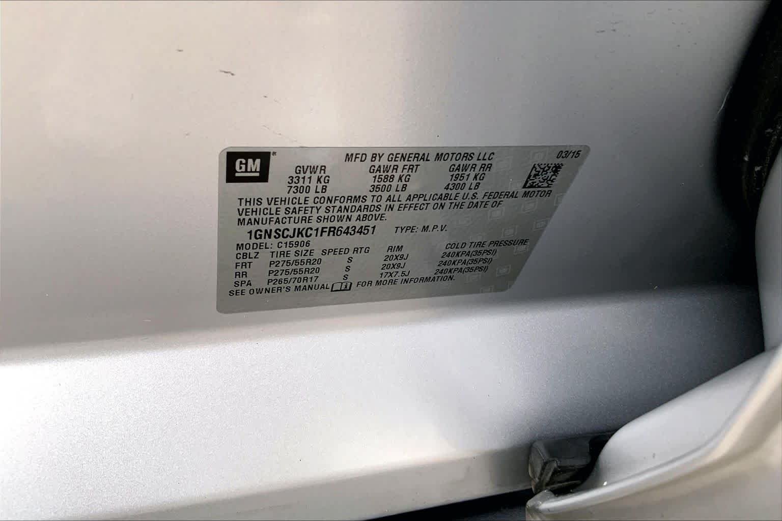 Used 2015 Silver Ice Metallic Chevrolet LT image 33