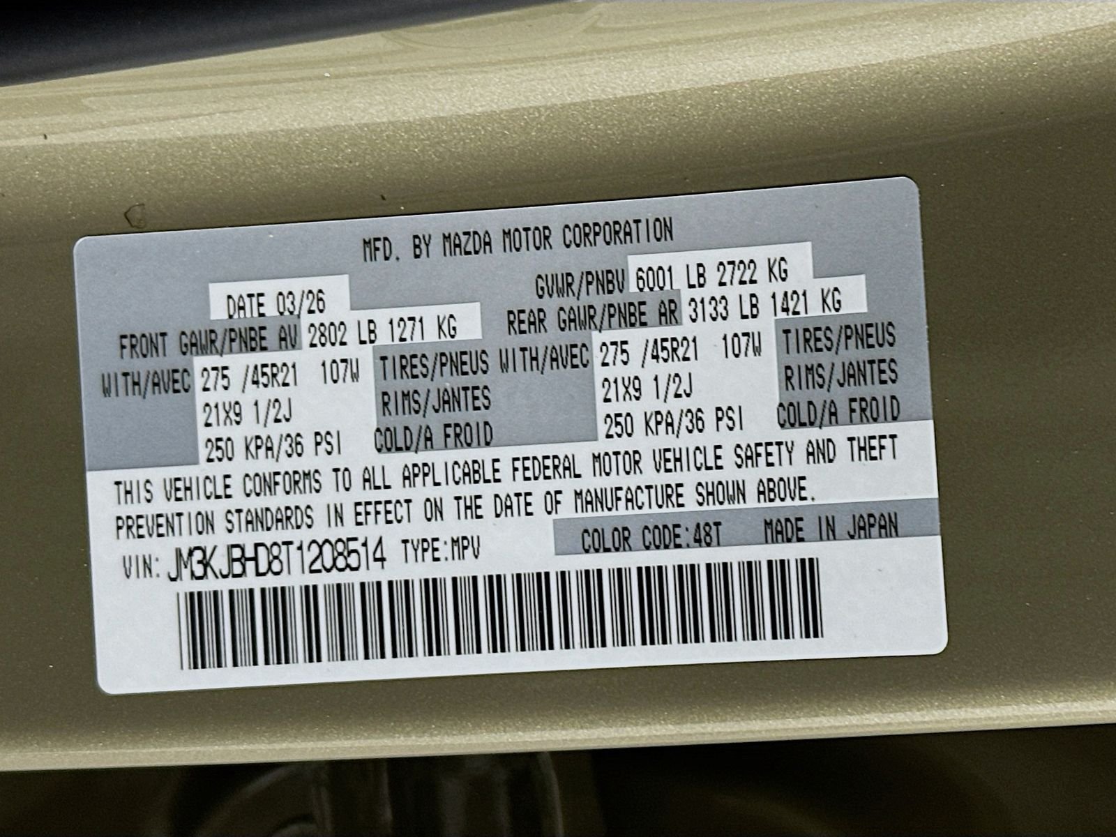 New 2026 Zircon Sand Metallic Mazda 3.3 Turbo Preferred AWD image 33