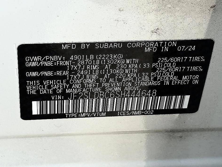 Used 2025 Crystal White Pearl Subaru Premium image 26