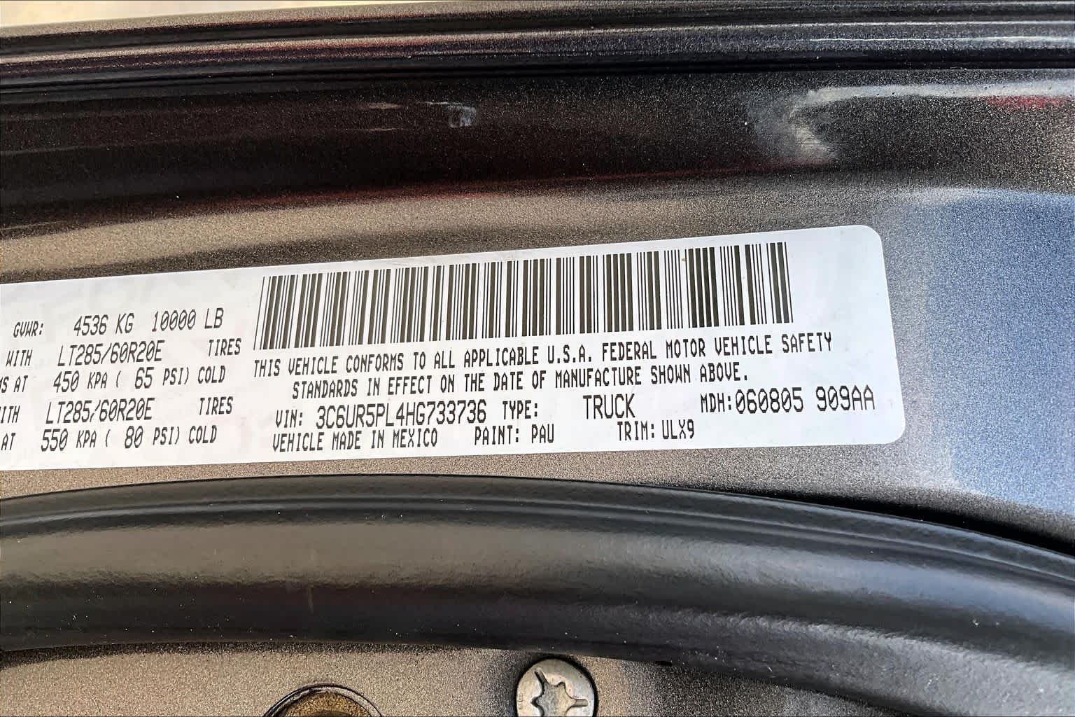 Used 2017 Granite Crystal Metallic Clearcoat Ram Limited image 34