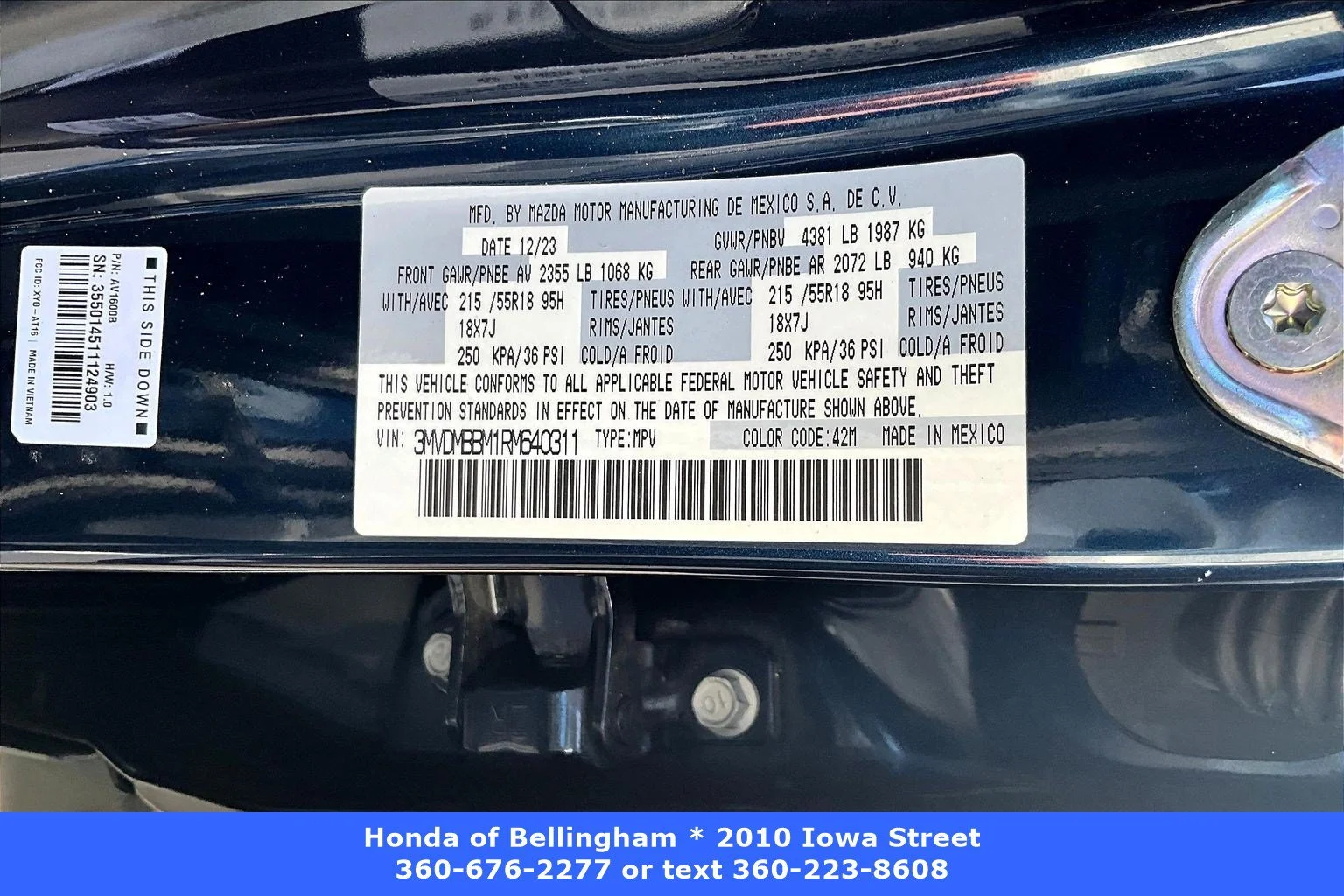 Used 2024 Deep Crystal Blue Mica Mazda 2.5 S Select Sport image 16