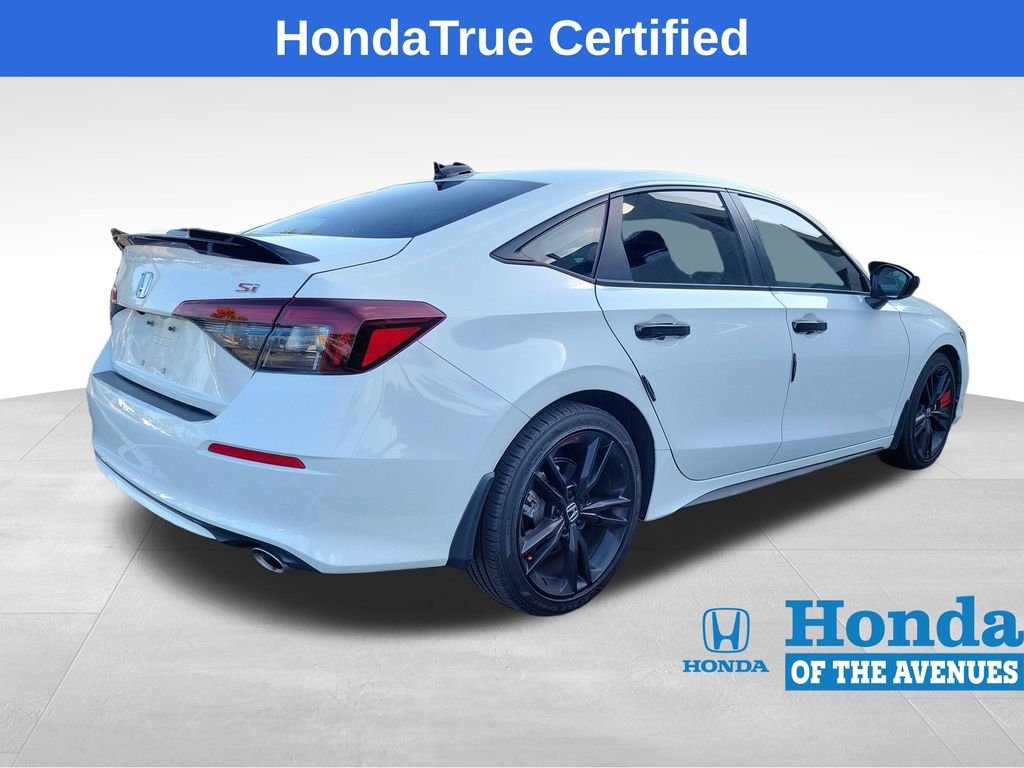 Certified Used 2025 Platinum White Pearl Honda SI image 5