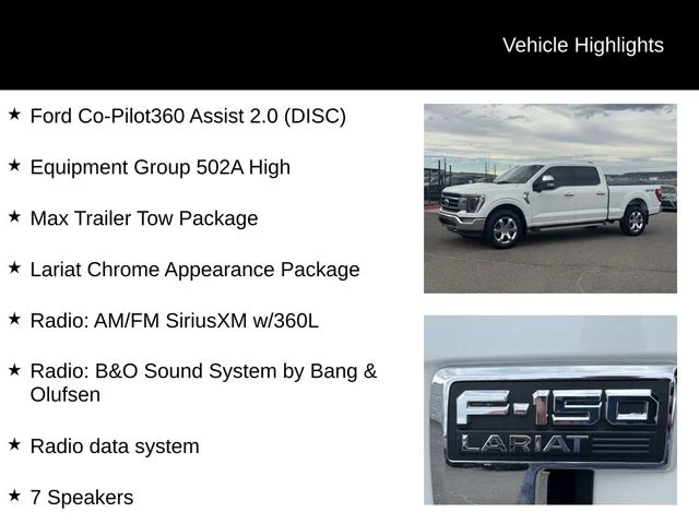 Used 2022 White Ford Lariat image 8