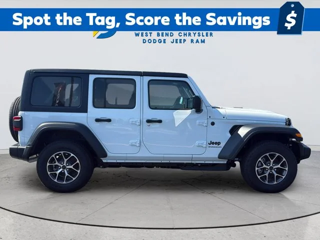 New 2026 Bright White Clear-Coat Exterior Paint Jeep Sport S image 8