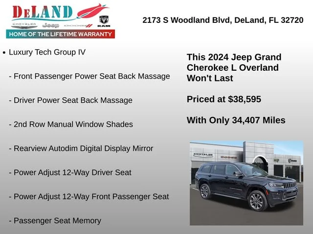 Used 2024 Black Jeep Overland image 6