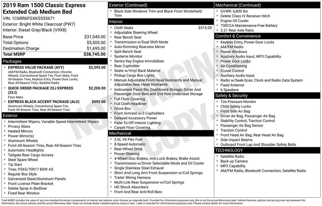 Used 2019 White Ram Express image 7