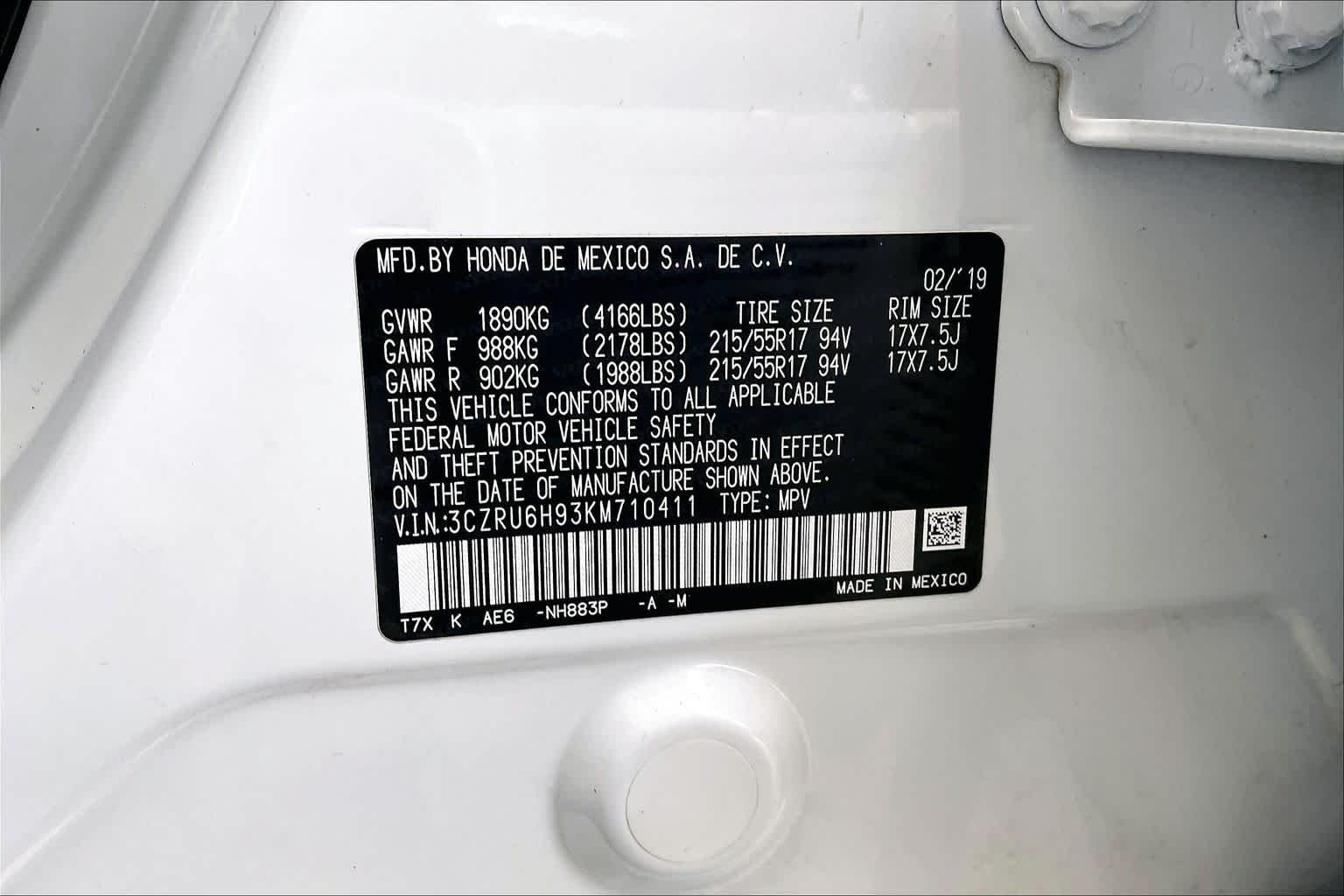 Used 2019 Platinum White Pearl Honda Touring image 34