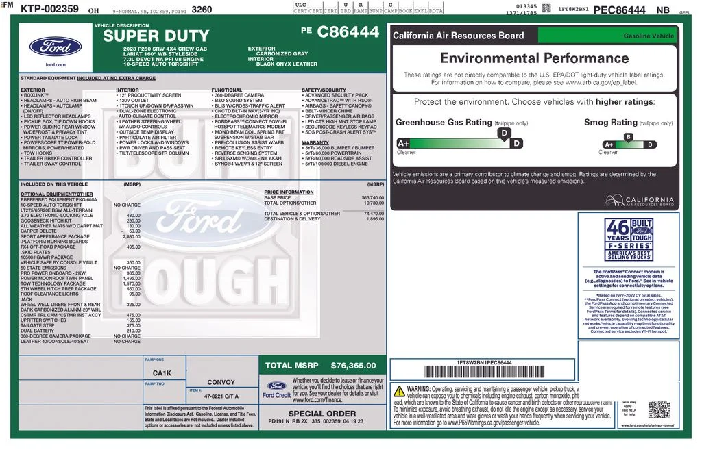 Used 2023 Gray Ford Lariat image 2