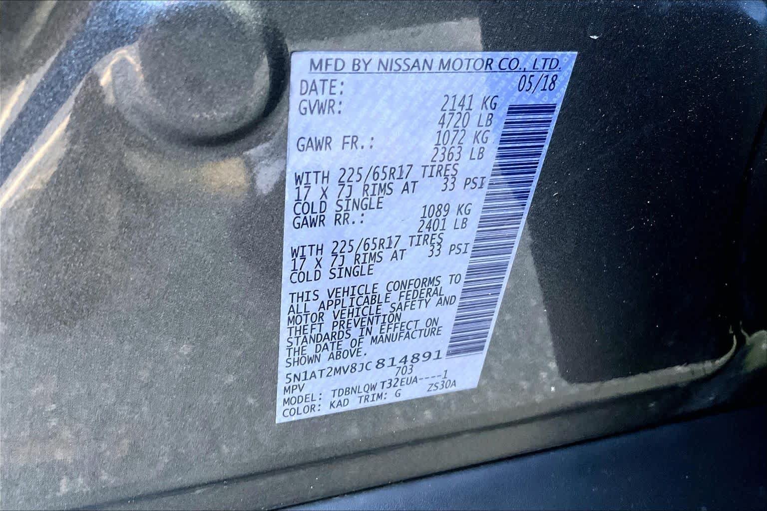 Used 2018 Gun Metallic Nissan SV image 33