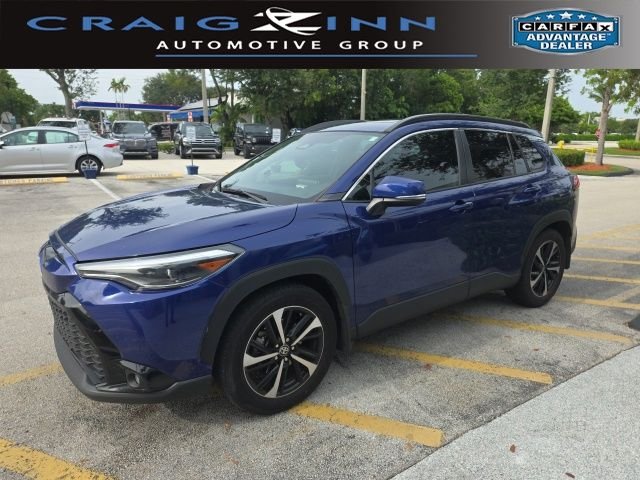 Used 2024 Blue Toyota Hybrid XSE image 1