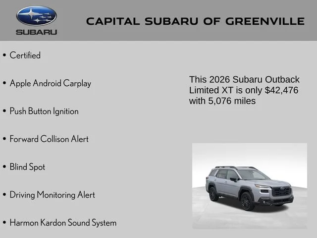 Used 2026 Silver Subaru Limited XT image 9