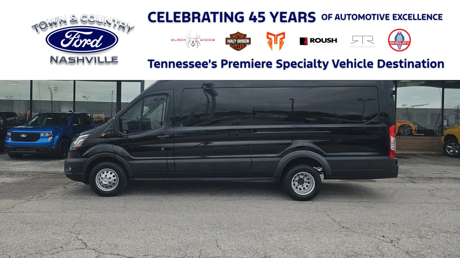 Used 2023 Black Ford 2023 FORD TRANSIT-350 CARGO W/11,000 LB. GVWR EXT. image 1