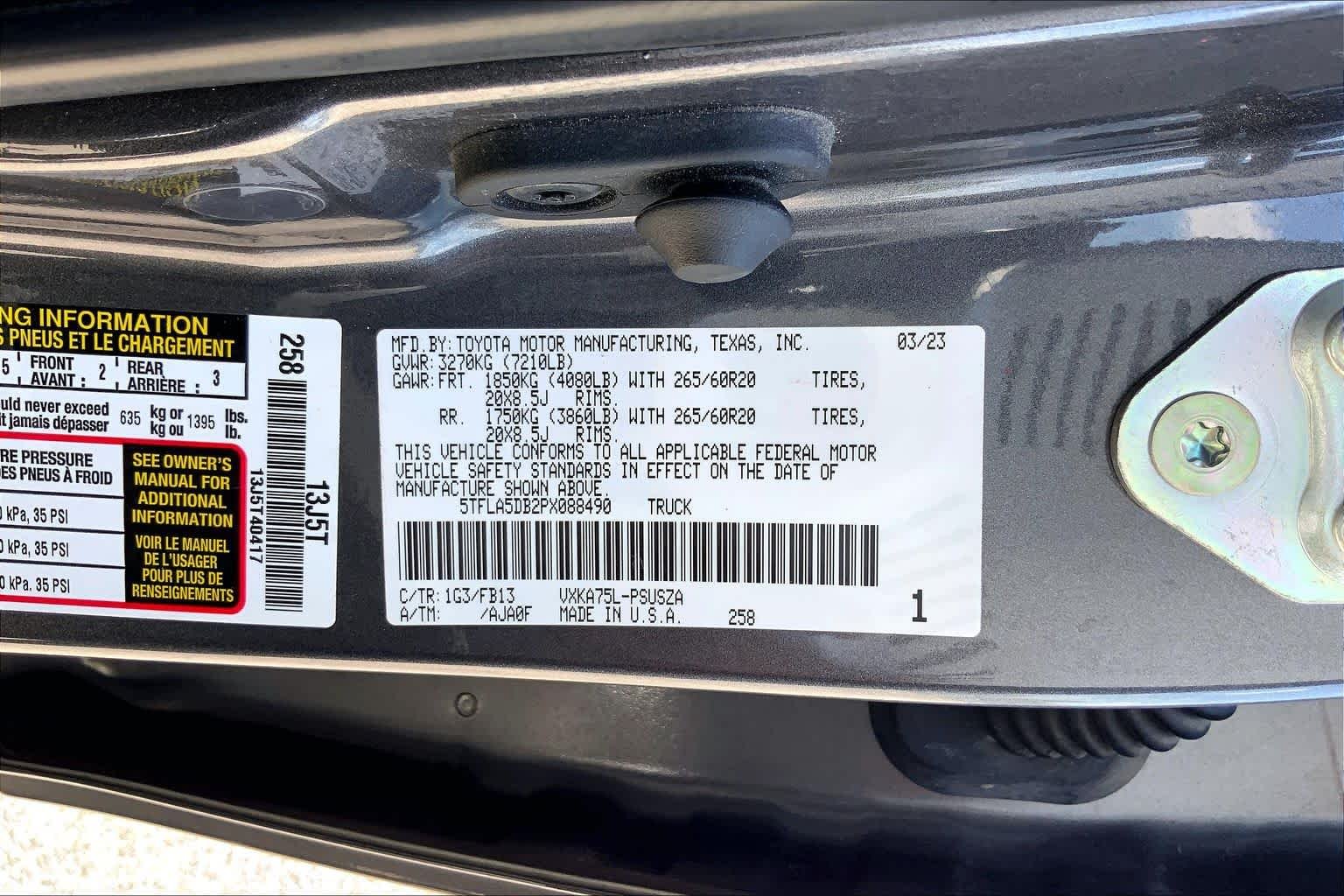 Used 2023 Magnetic Gray Metallic Toyota SR5 image 36