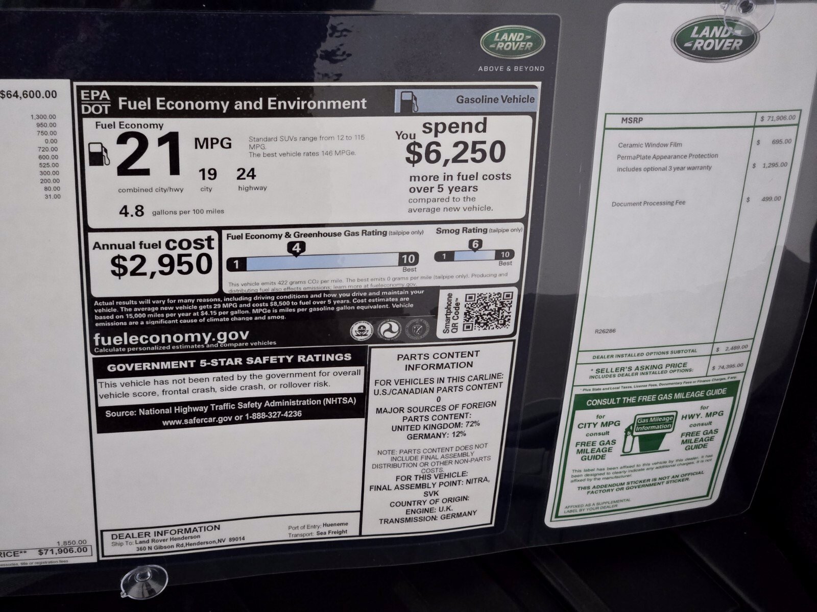 New 2026 Santorini Black Land Rover Dynamic SE image 33