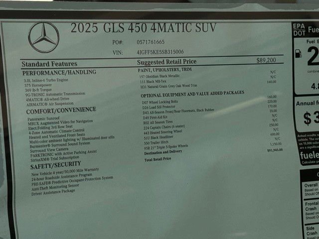 Certified Used 2025 Black Mercedes-Benz GLS 450 image 24