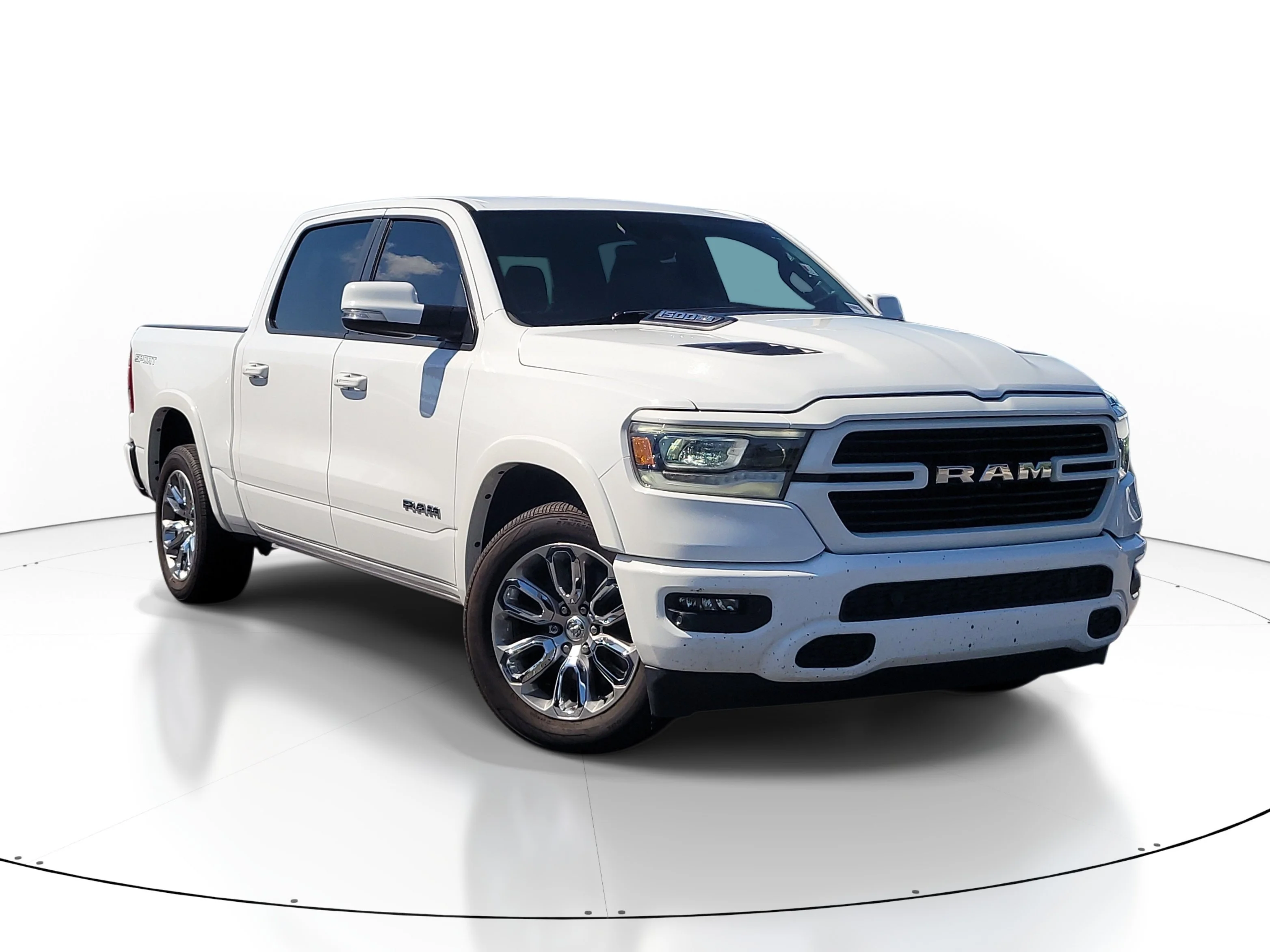 Used 2022 Bright White Clearcoat Ram Laramie image 1