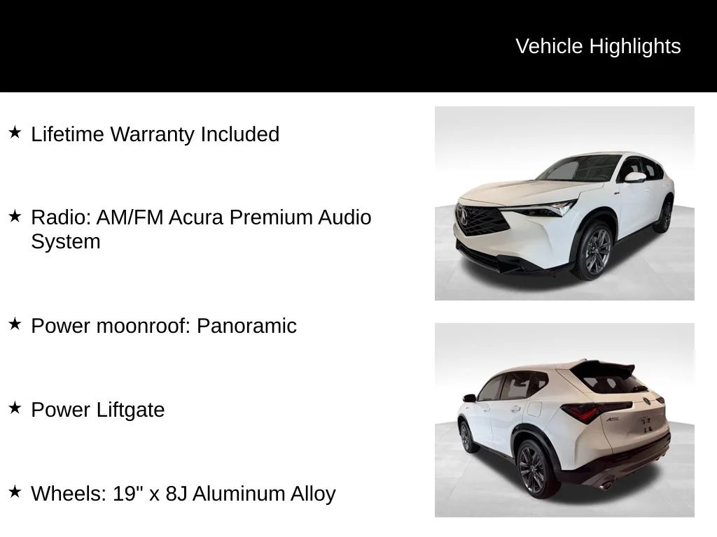 New 2026 Platinum White Pearl Acura A-Spec Package image 5