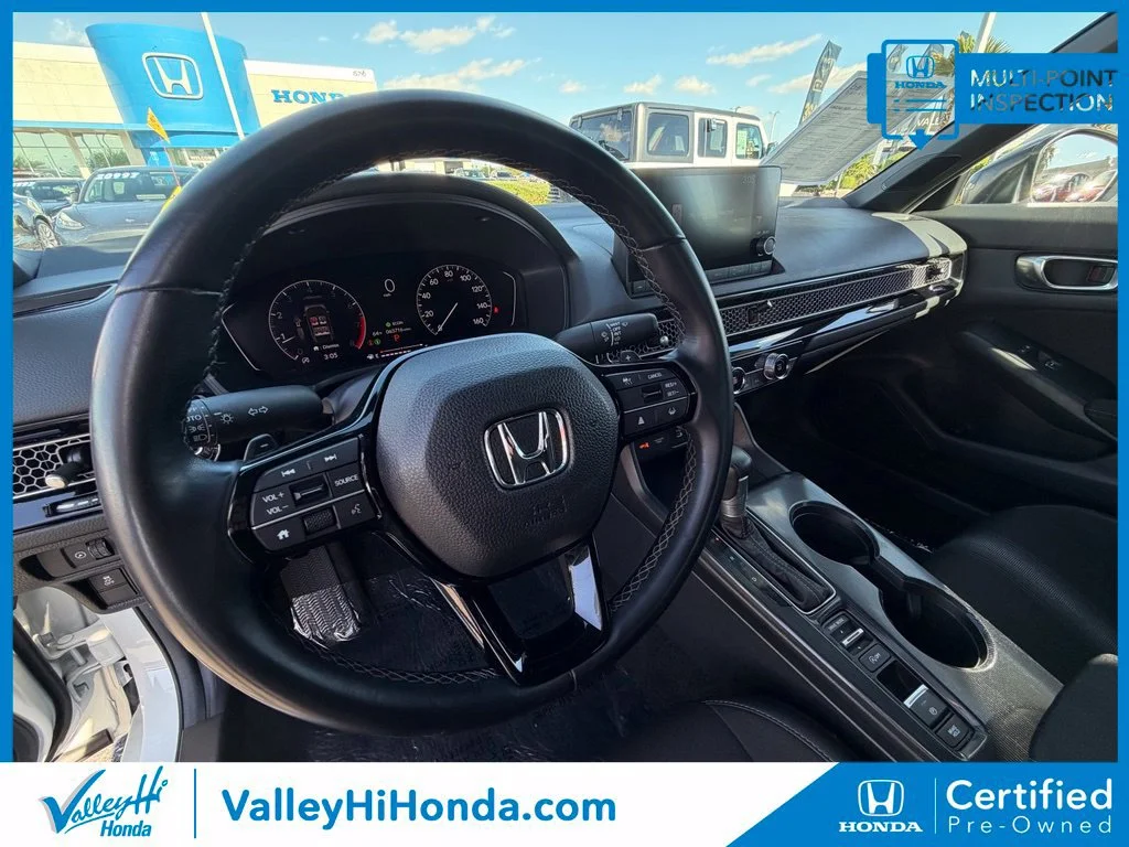 Certified Used 2025 Platinum White Pearl Honda 4D SPORT image 48