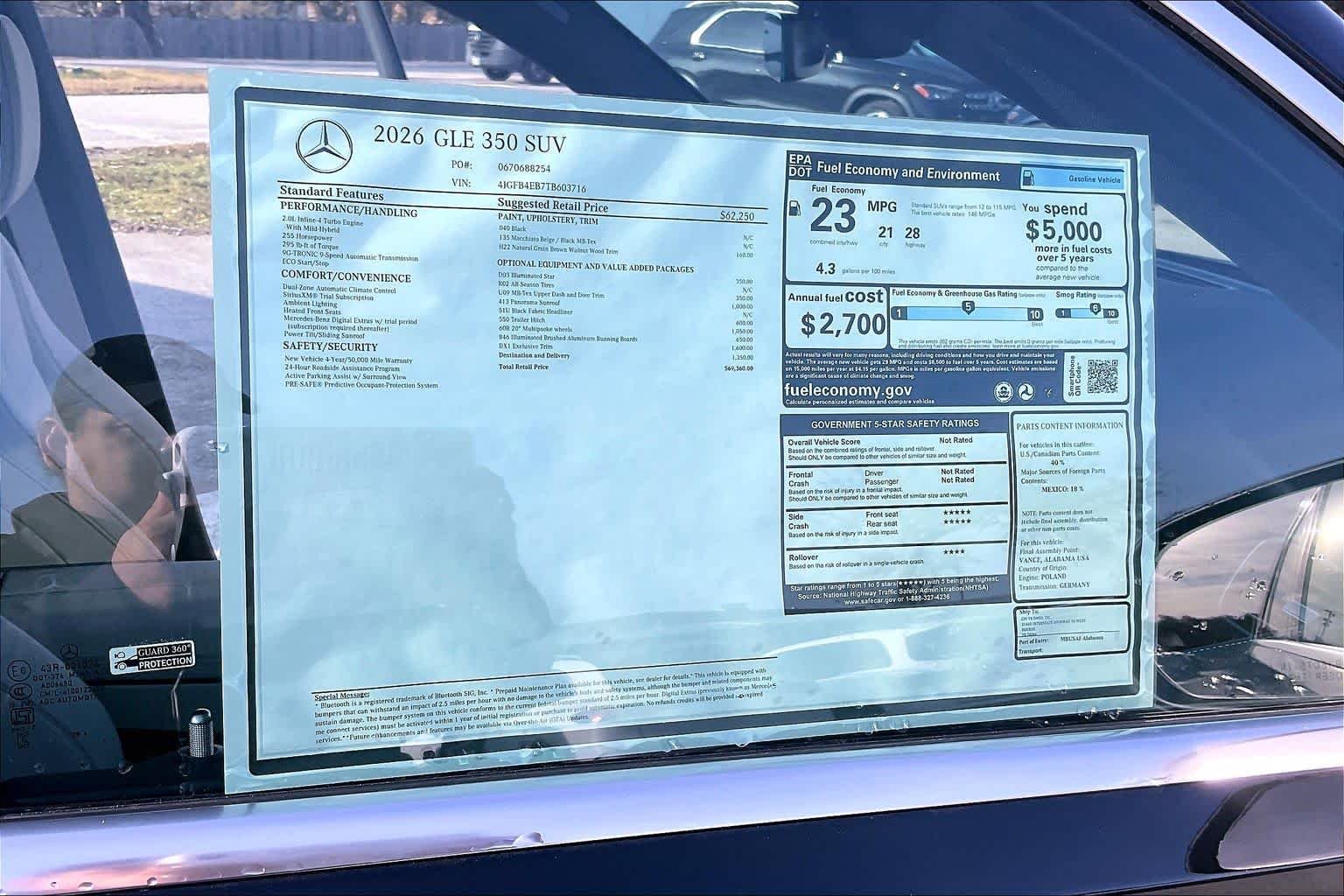 New 2026 Polar White Mercedes-Benz GLE 350 image 16