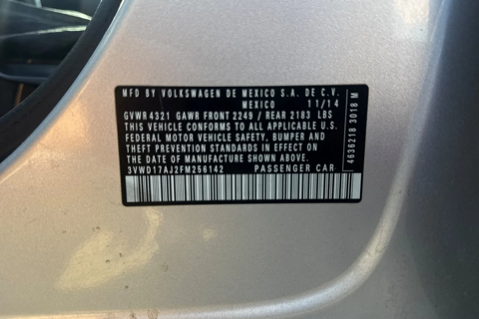 Used 2015  Volkswagen 1.8T SE image 3