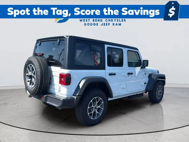 New 2026 Bright White Clear-Coat Exterior Paint Jeep Sport S image 7
