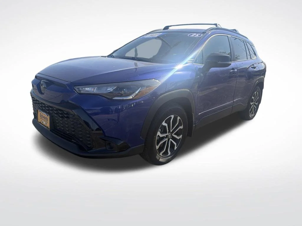 Used 2025 Blue Toyota Hybrid SE image 2
