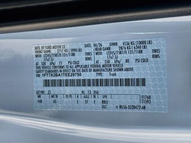 New 2026 Oxford White Ford F-250® XL image 58