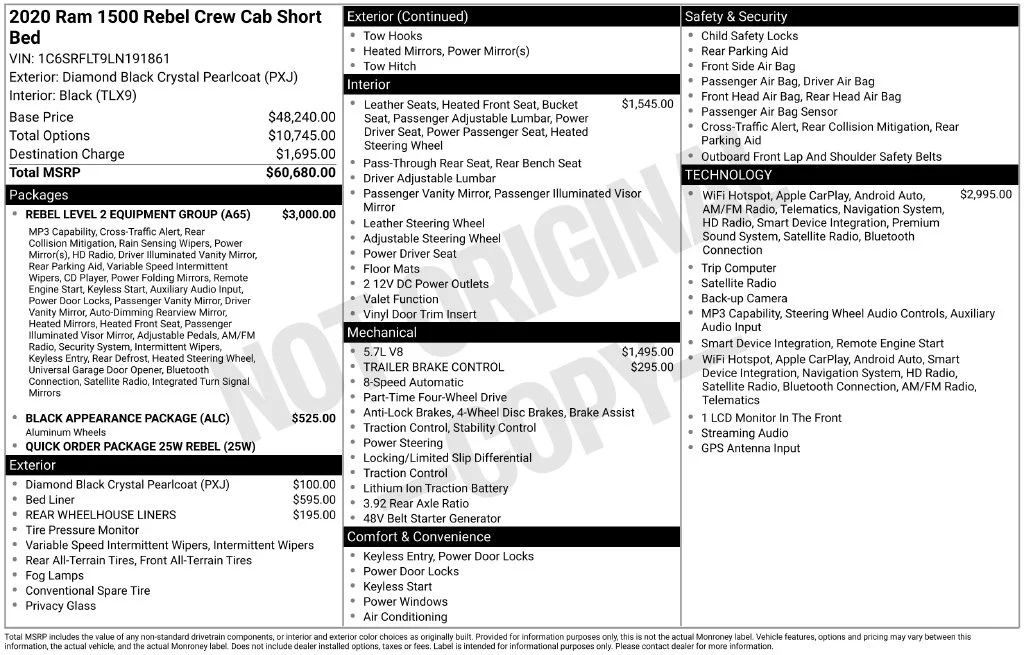 Used 2020 Black Ram Rebel image 4