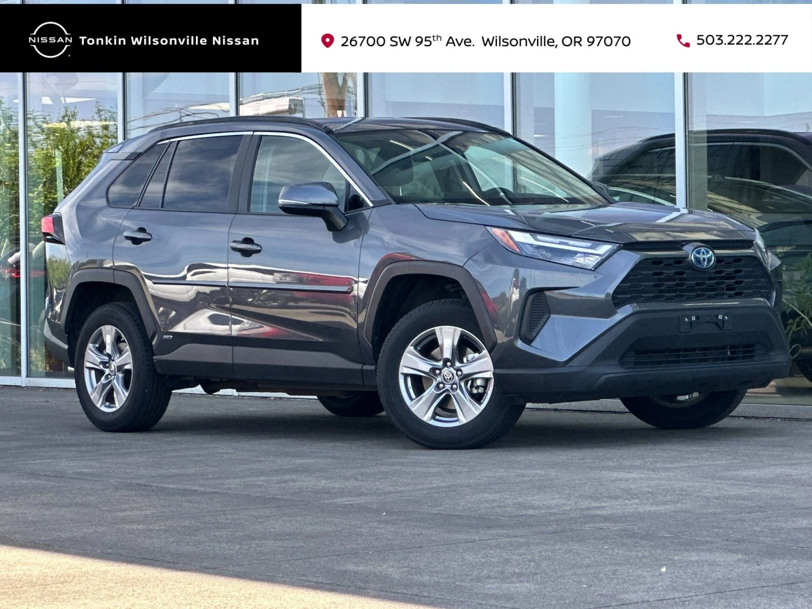 Used 2023 Magnetic Gray Metallic Toyota LE image 1
