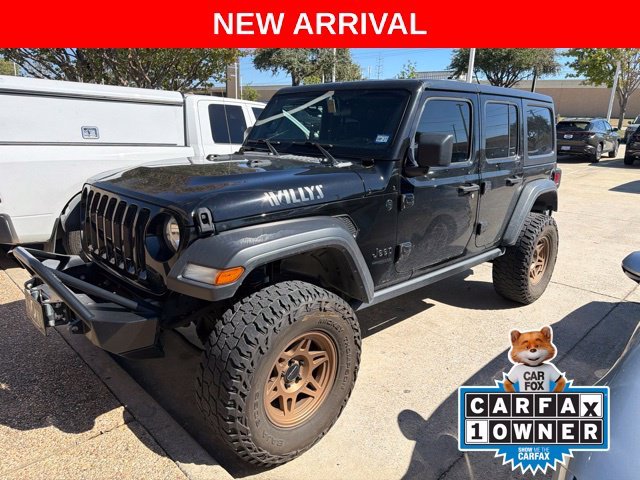Used 2021 Black Clearcoat Jeep Unlimited Willys image 1