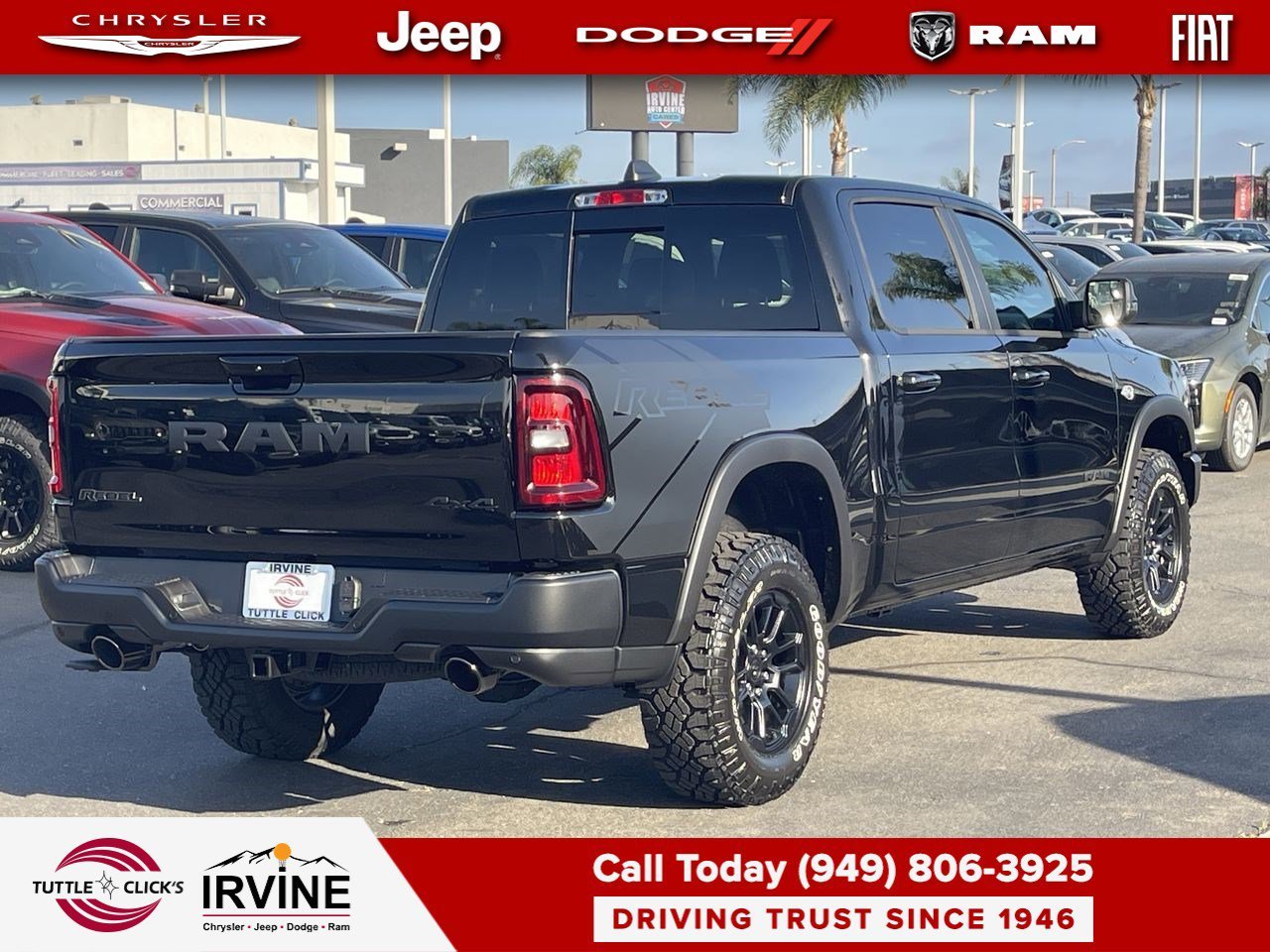 New 2026 Diamond Black Crystal Pearl-Coat Exterior Paint RAM Rebel image 6