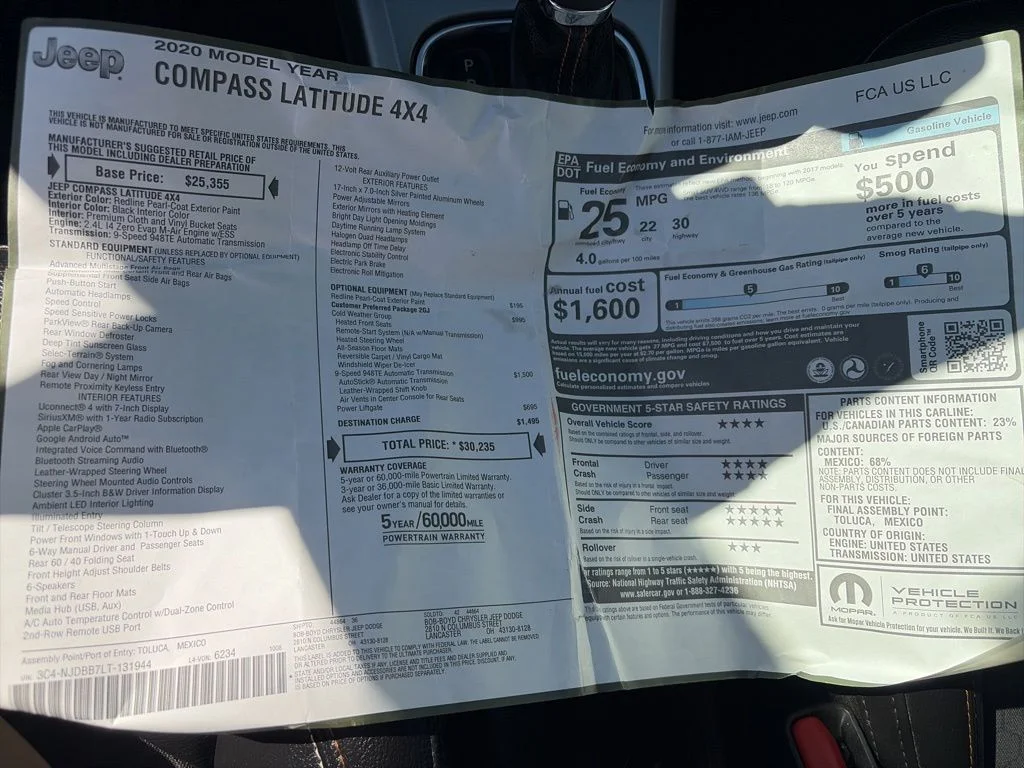 Certified Used 2020 Red Jeep Latitude image 31