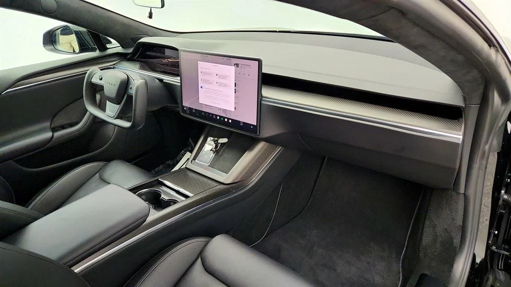 Used 2023 Solid Black Tesla Plaid AWD w/ Yoke Steering Wheel image 31