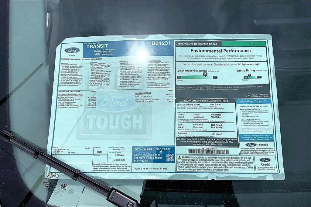 New 2026 Oxford White Ford Cargo Van image 14
