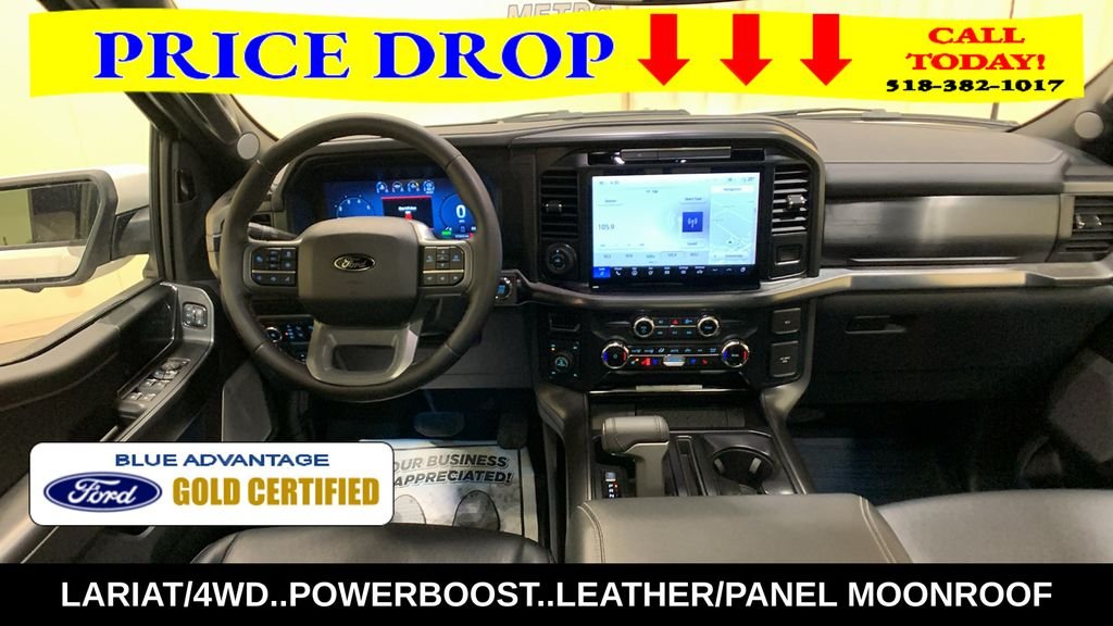 Certified Used 2025 White Metallic Ford Lariat image 29