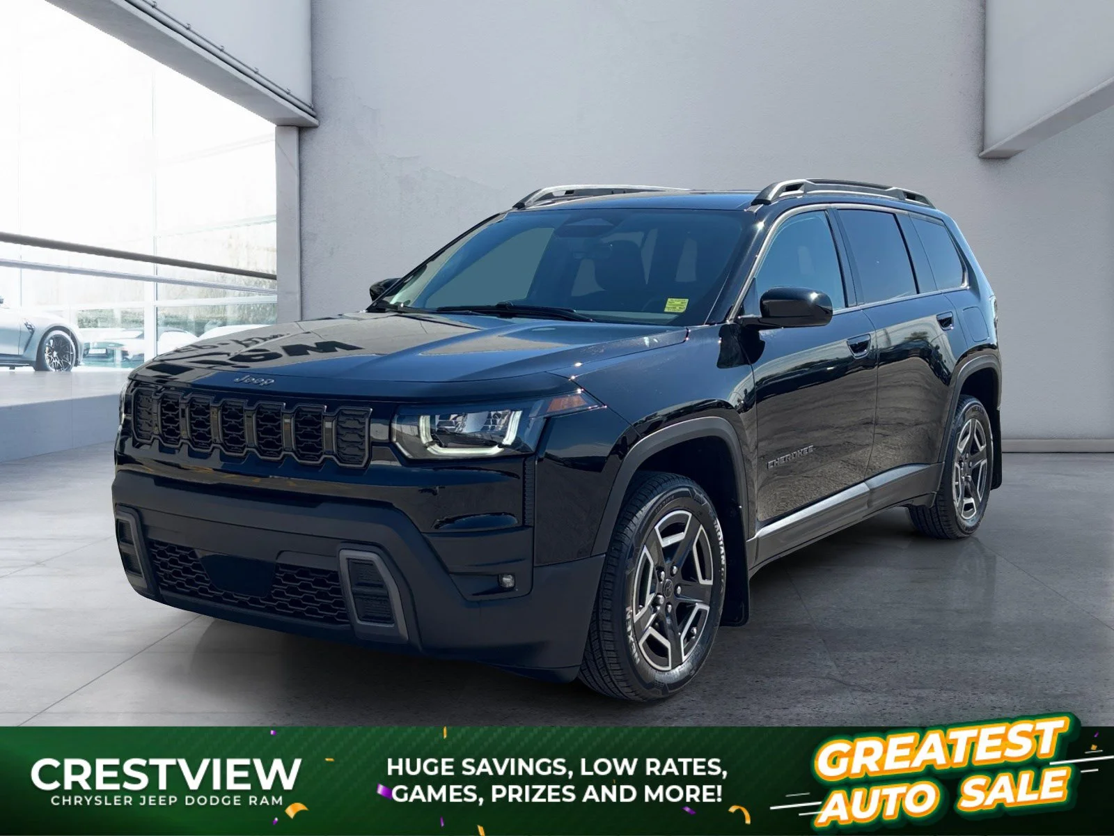 New 2026 Diamond Black Crystal Pearl Jeep Laredo image 1