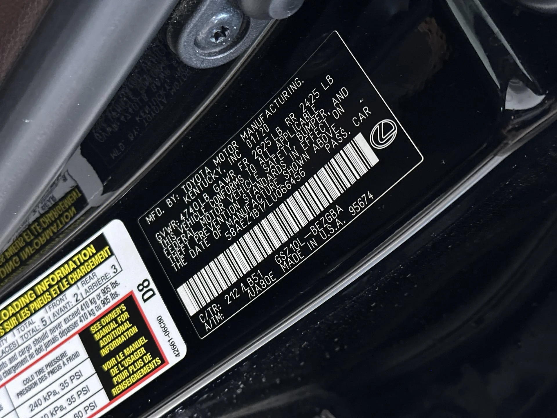 Used 2020 Obsidian Lexus ES 350 Luxury image 14